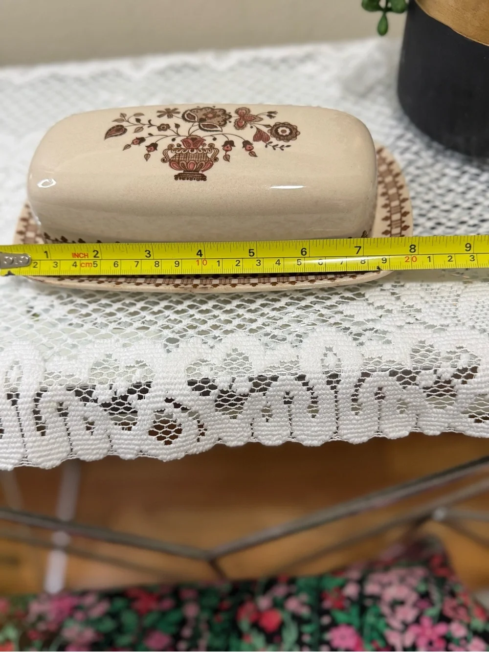 Jamestown Johnson Bros Old Granite Staffordshire Ironstone Butter Dish England
